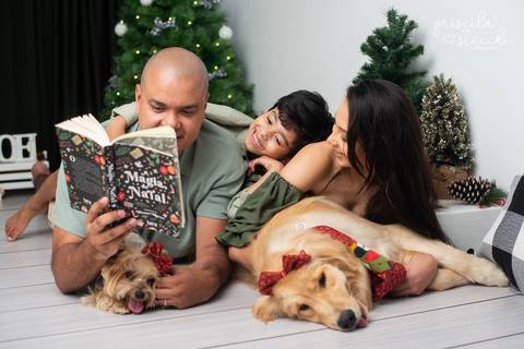ensaio de natal em família estúdio SP'