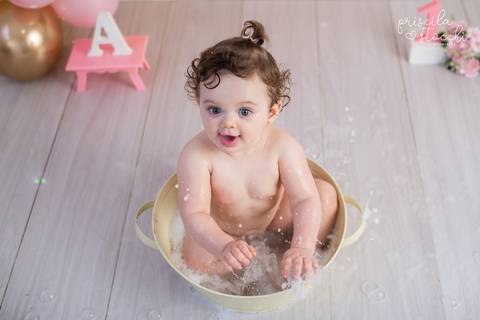 Ensaio Banho Smash the Cake Estúdio SP'