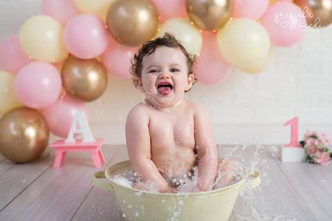 Ensaio Banho Smash the Cake SP'