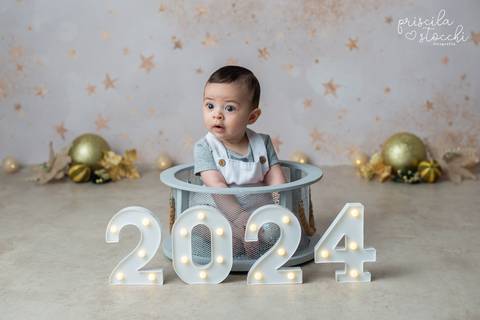 Ensaio Natal e Ano Novo Bebê SP Zona Sul'