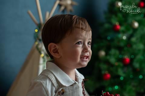 Sessão de Fotos Natal Bebê SP'