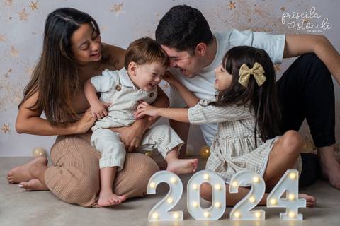 Ensaio Natal e Ano Novo em Família SP Zona Sul'