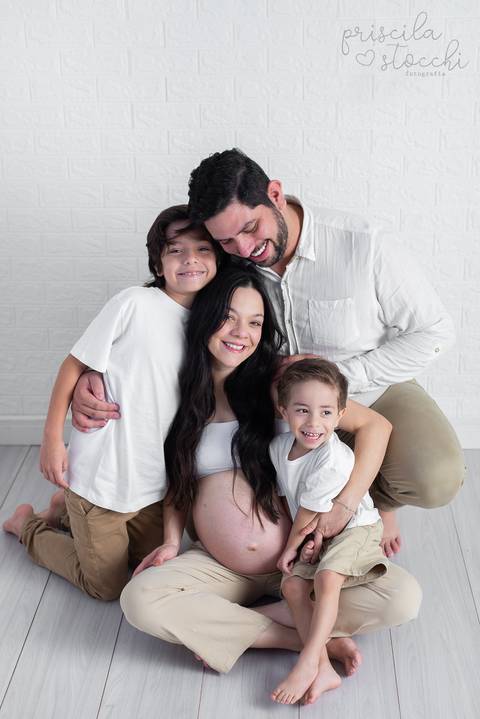 Ensaio Gestante Família Estúdio SP'