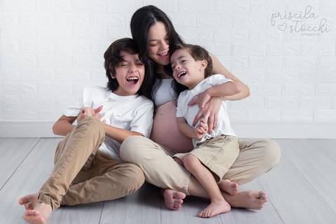 Ensaio Gestante Com Filhos São Paulo Zona Sul'