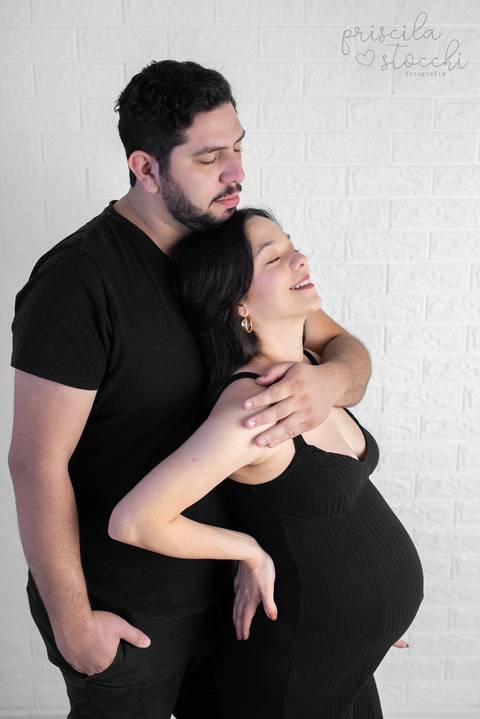 Ensaio Fotográfico Gestante Roupa Preta SP'