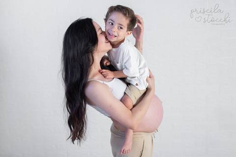 Ensaio Gestante Com Filho SP'