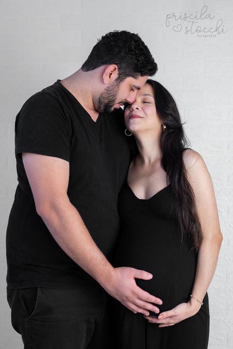 Ensaio Fotográfico Gestante Roupa Preta SP Zona Sul'