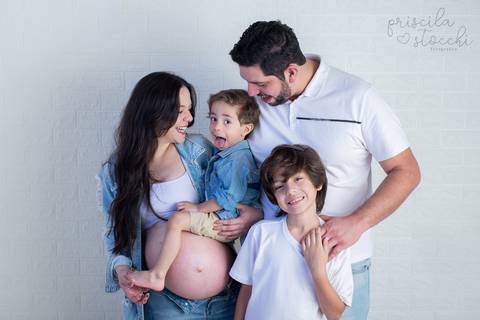 Ensaio De Família Gestante Estúdio SP Zona Sul'
