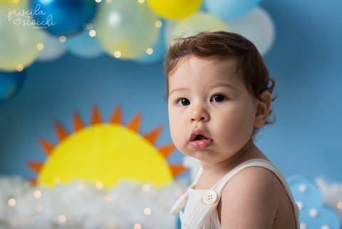 Ensaio 1 ano Sunshine Sol Menino SP'