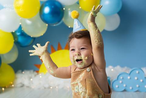 Ensaio 1 aninho com Bolo Menino São Paulo'