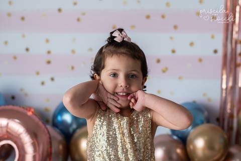 Ensaio Estúdio Menina 3 anos'