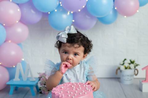 ensaio 1 ano com bolo em sao paulo'