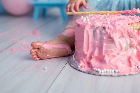 smash the cake menina rosa lilás azul estudio sp'