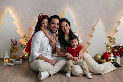 Ensaio Fotográfico Natal e Ano Novo em Família Estúdio SP'