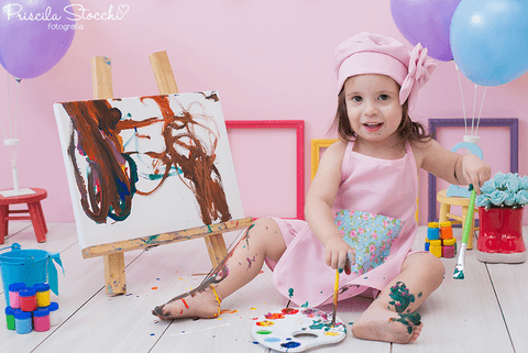 Smash the Paint Ensaio com Tinta 2 anos Estúdio São Paulo SP'