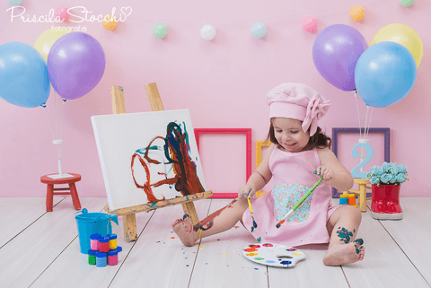 Smash the Paint Ensaio com Tinta 2 anos Estúdio São Paulo SP'