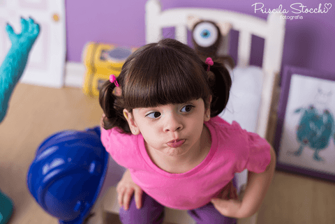 Ensaio Fotográfico Boo Monstros SA 2 anos Estúdio São Paulo'