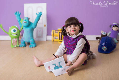 Ensaio Fotográfico Boo Monstros SA 2 anos Estúdio São Paulo'
