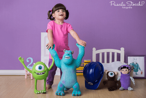 Ensaio Fotográfico Boo Monstros SA 2 anos Estúdio São Paulo'