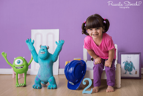 Ensaio Fotográfico Boo Monstros SA 2 anos Estúdio São Paulo'