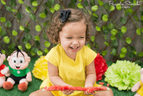 Ensaio Fotográfico Smash the Fruit Magali Turma da Mônica Estúdio São Paulo SP'