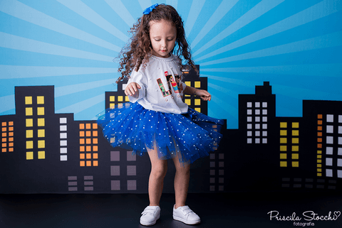 Ensaio Fotográfico Infantil Mulher Maravilha Super Heroína Estúdio São Paulo SP '