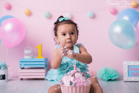 Smash the Cake Menina Delicado Candy Color São Paulo SP'