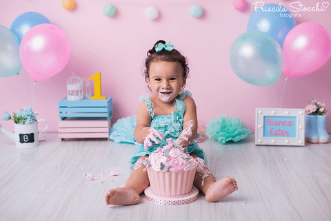 Smash the Cake Menina Delicado Candy Color São Paulo SP'