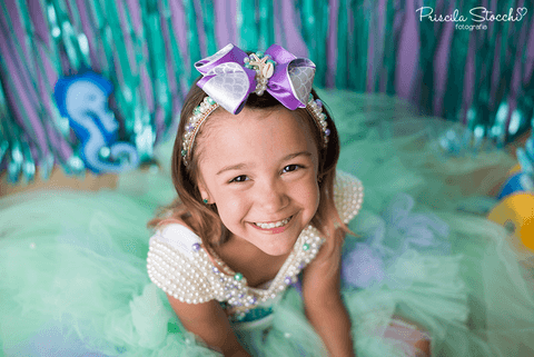 Ensaio Fotográfico Infantil Pequena Sereia Ariel Estúdio São Paulo SP'