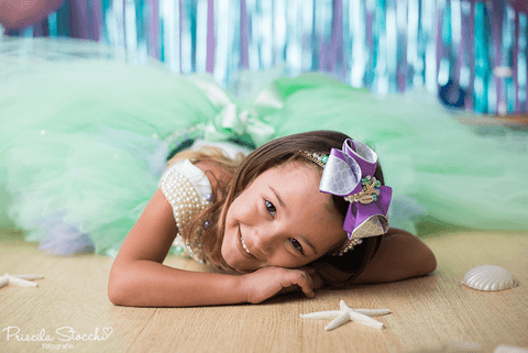 Ensaio Fotográfico Infantil Pequena Sereia Ariel Estúdio São Paulo SP'