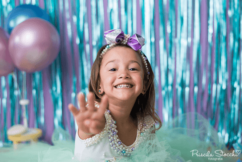 Ensaio Fotográfico Infantil Pequena Sereia Ariel Estúdio São Paulo SP'