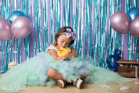 Ensaio Fotográfico Infantil Pequena Sereia Ariel Estúdio São Paulo SP'
