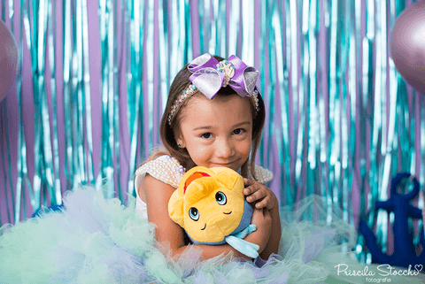 Ensaio Fotográfico Infantil Pequena Sereia Ariel Estúdio São Paulo SP'