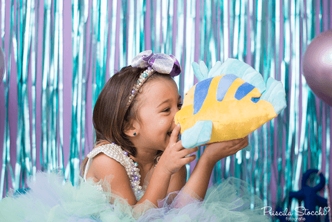 Ensaio Fotográfico Infantil Pequena Sereia Ariel Estúdio São Paulo SP'