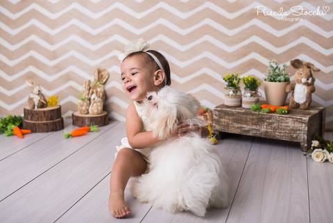 Ensaio Fotográfico Páscoa Com Cachorro'