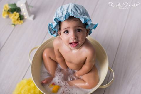 Smash the Cake SP Zona Sul Hora do Banho Splash the Baby Clean Up'