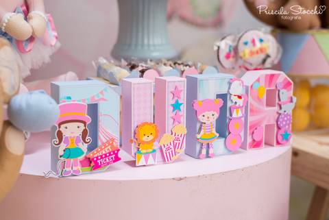 Fotografia Festa Infantil São Paulo Zona Sul Decoração Circo Rosa'