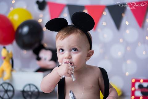 Smash the Cake Mickey Estúdio São Paulo Zona Sul Ensaio 1 Aninho'
