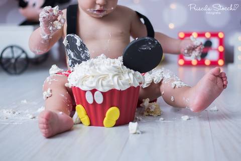 Smash the Cake Mickey Estúdio São Paulo Zona Sul Ensaio 1 Ano'