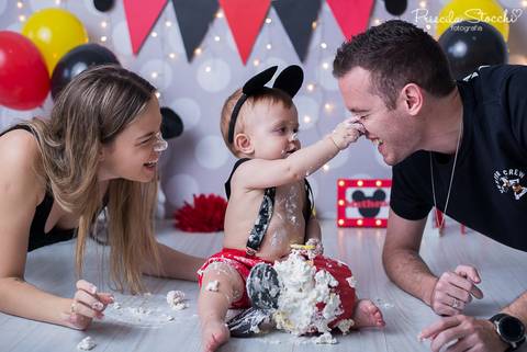 Smash the Cake Mickey Estúdio São Paulo Zona Sul Ensaio 1 Ano'