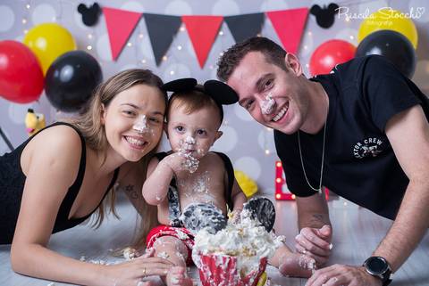 Smash the Cake Mickey Estúdio São Paulo Zona Sul Ensaio 1 Ano'