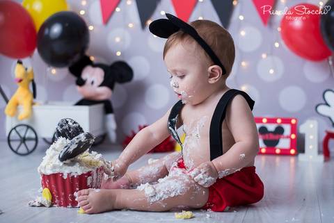 Smash the Cake Mickey Estúdio São Paulo Zona Sul Ensaio 1 Ano'