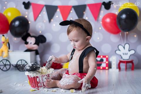 Smash the Cake Mickey Estúdio São Paulo Zona Sul Ensaio 1 Ano'