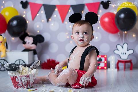 Smash the Cake Mickey Estúdio São Paulo Zona Sul Ensaio 1 Ano'