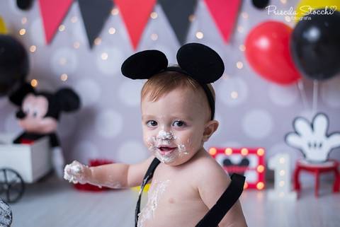 Smash the Cake Mickey Estúdio São Paulo Zona Sul Ensaio 1 Ano'