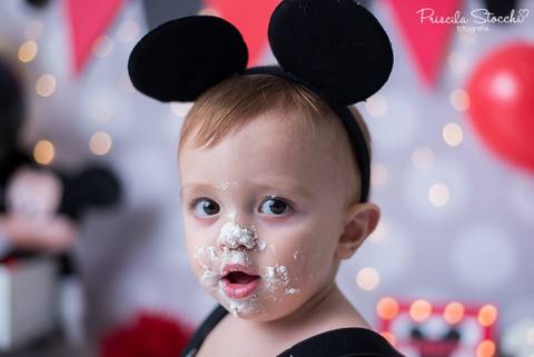 Smash the Cake Mickey Estúdio São Paulo Zona Sul Ensaio 1 Ano'