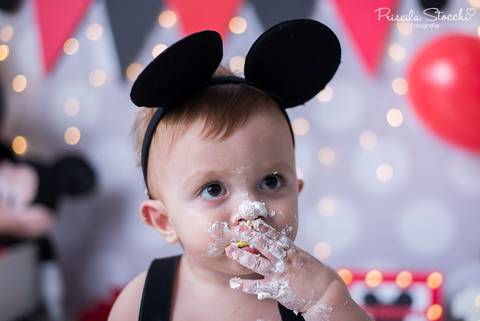 Smash the Cake Mickey Estúdio São Paulo Zona Sul Ensaio 1 Ano'
