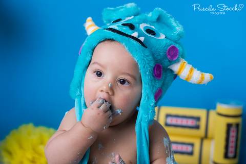 Ensaio 1 ano Smash the Cake Monstros SA SP São Paulo '