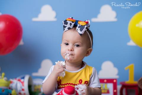 Ensaio 1 ano Toy Story Menina'