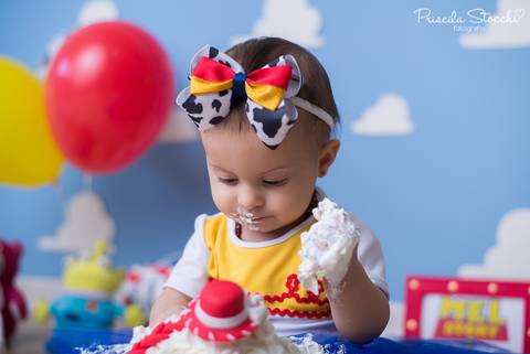 Ensaio 1 ano Toy Story Menina'